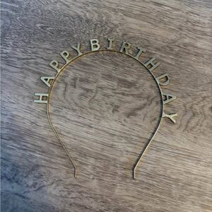 Claire's Gold Birthday Celebration Headband